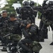 Malaysian Armed Forces demonstrate riot control techniques during NOLES