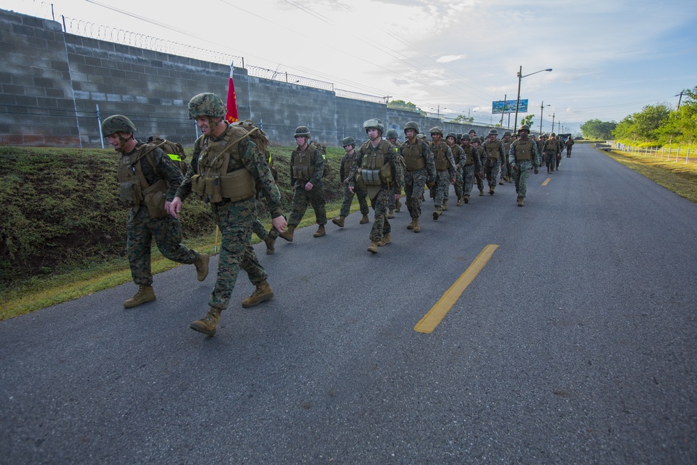 SPMAGTF-SC Completes Unit Hike on Soto Cano Air Base