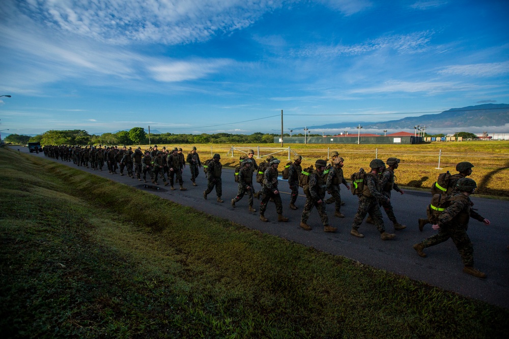 SPMAGTF-SC Completes Unit Hike on Soto Cano Air Base