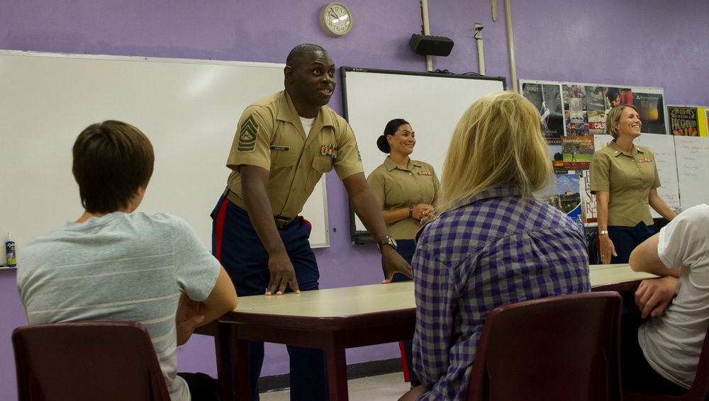 Marines Visit Sabino High School for Marine Week