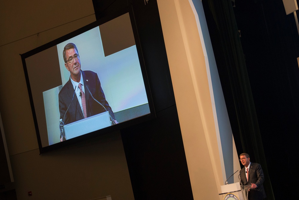 Secretary of defense visits St. Louis