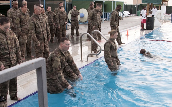 Soldiers learn to survive in the water
