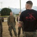 US Marines with SPMAGTF-SC take part in a MCMAP brown belt course