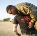 US Marines with SPMAGTF-SC take part in a MCMAP brown belt course