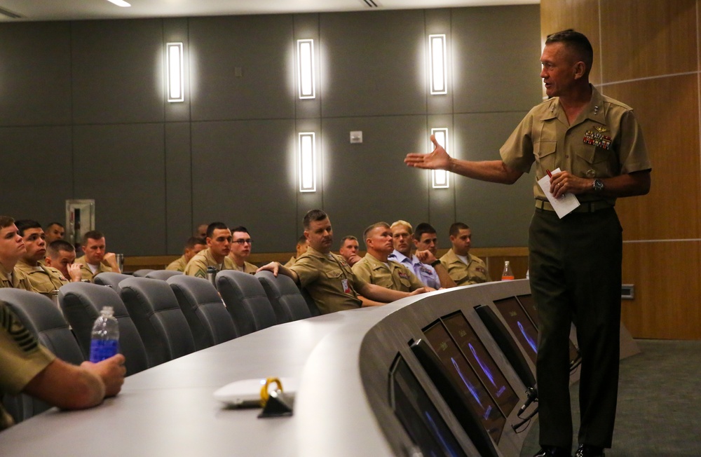 Lt. Gen. Jon Davis gives Tactical Risk Management Lecture to WTI 1-16