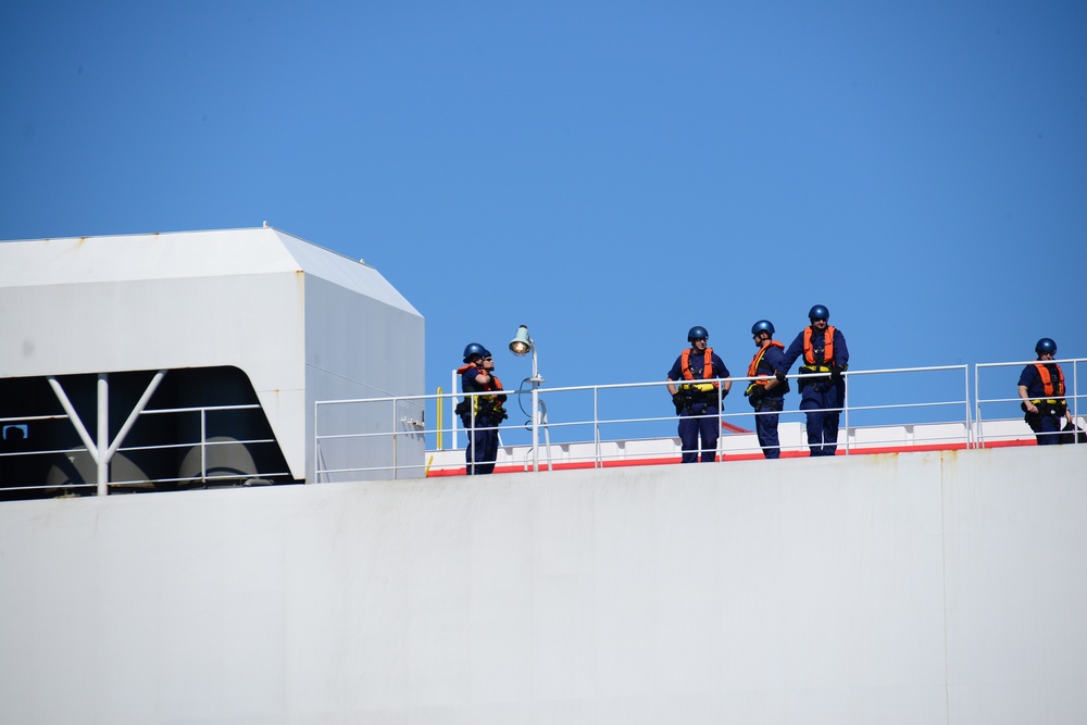 Coast Guard security boarding of vessel