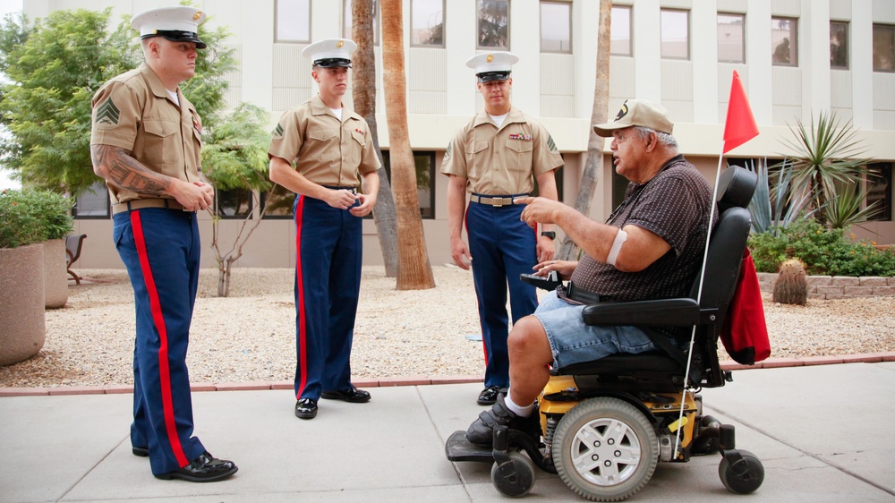 Marines pay visit to Phoenix VA Hospital