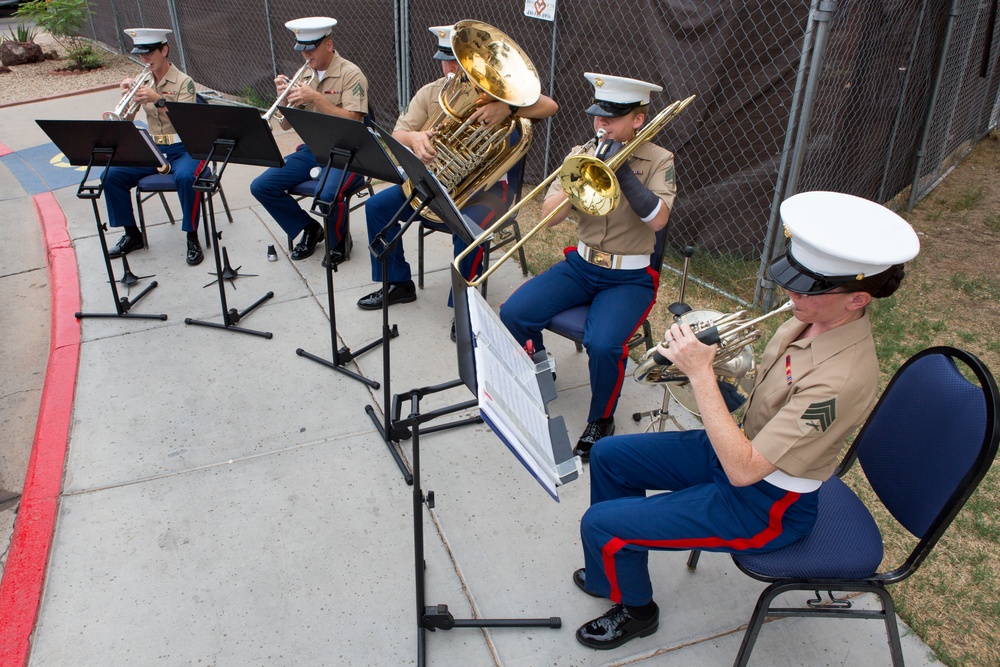 Marines visit Phoenix VA Hospital