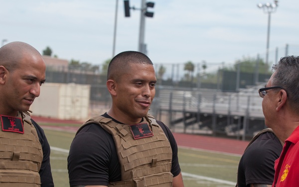 All Marine Soccer Team and MACE Instructors visit Paradise Valley High School