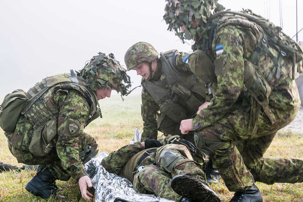 Estonian Scouts complete Combat Life Saver course