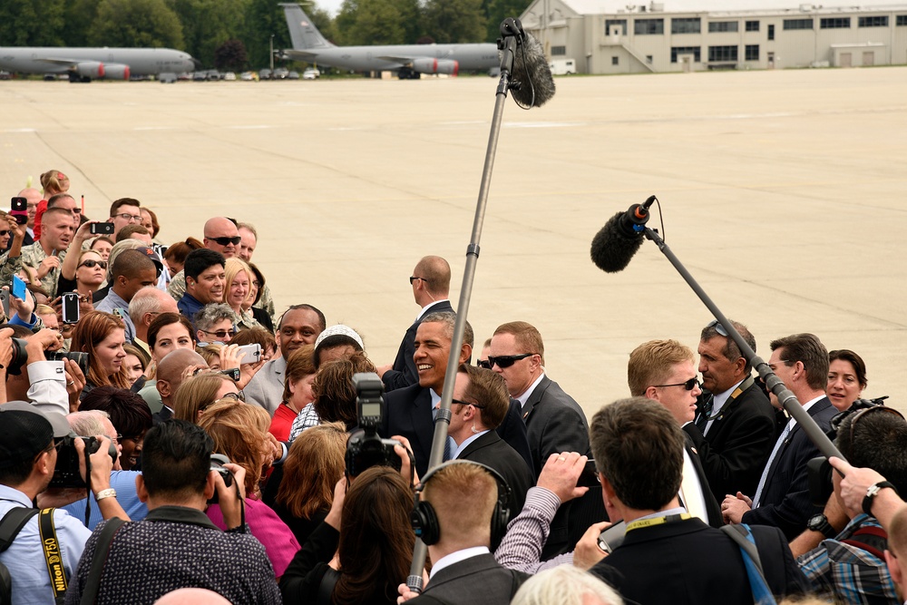 President Obama visits Selfridge