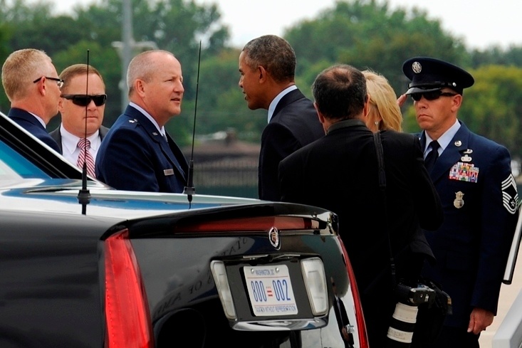President Obama visits Selfridge