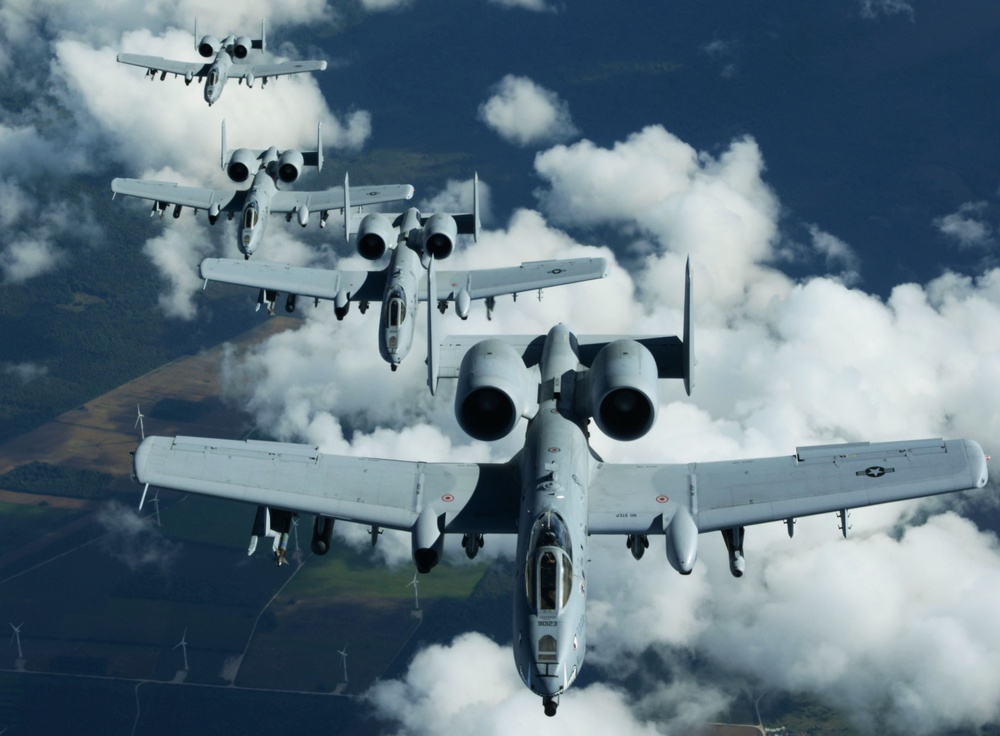 A-10s fly over Baltics