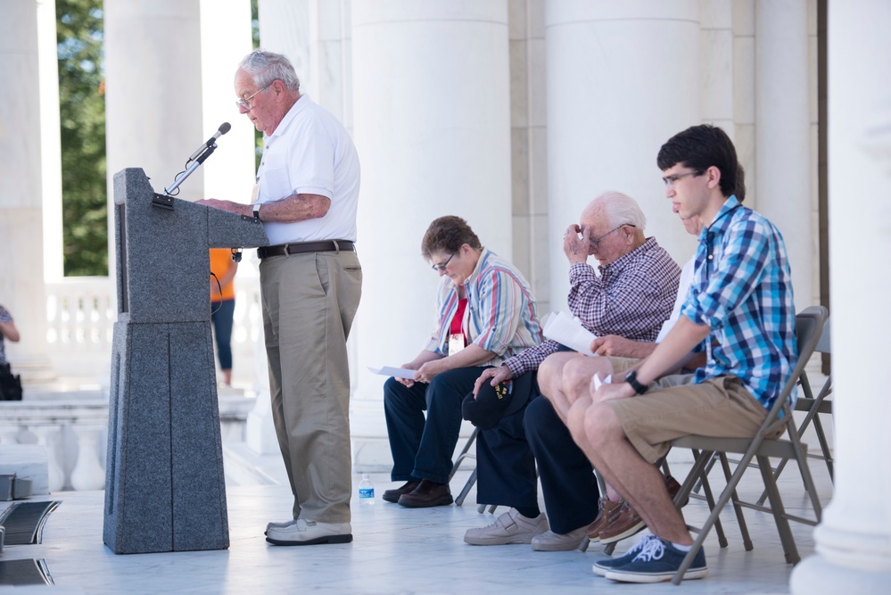 The 13th Armored Division holds ceremony at Memorial Amphitheater in Arlington National Cemetery