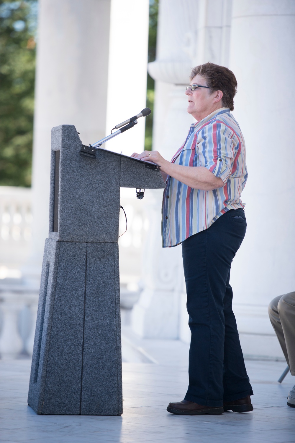 The 13th Armored Division holds ceremony at Memorial Amphitheater in Arlington National Cemetery