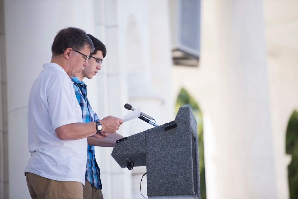 The 13th Armored Division holds ceremony at Memorial Amphitheater in Arlington National Cemetery