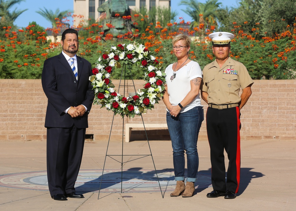 Marines conduct Wreath Laying for Fallen Phoenix Marine