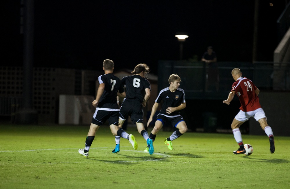 Marine Soccer Team takes on the Arizona State University