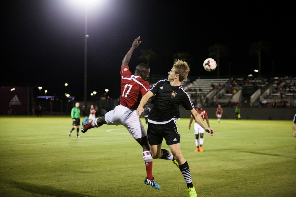 Marine Soccer Team takes on the Arizona State University