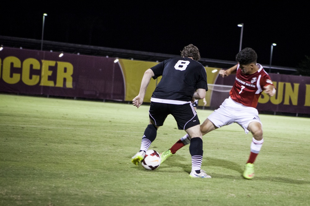 Marine Soccer Team takes on the Arizona State University