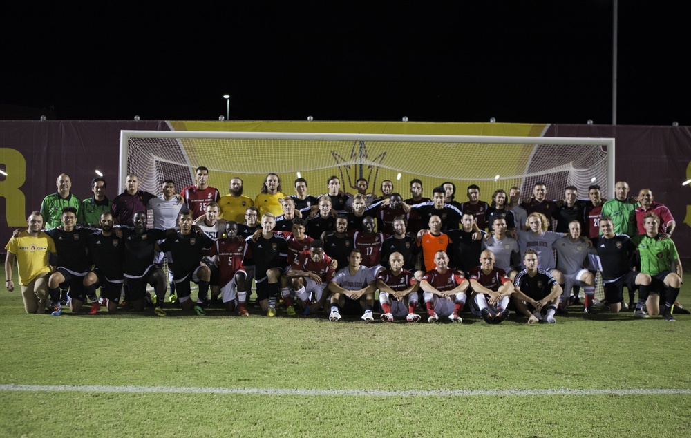 Marine Soccer Team takes on the Arizona State University