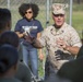 Marines participate in a community service project at David Crockett Elementary School