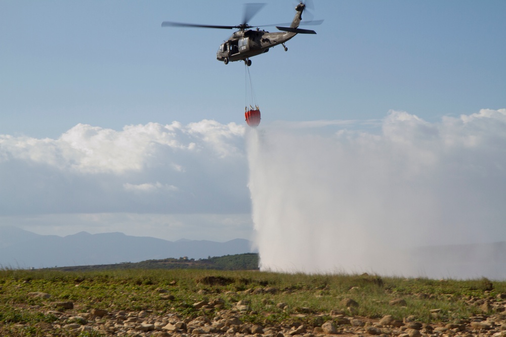 Flight crew in Kosovo trains to conduct aerial firefighting missions
