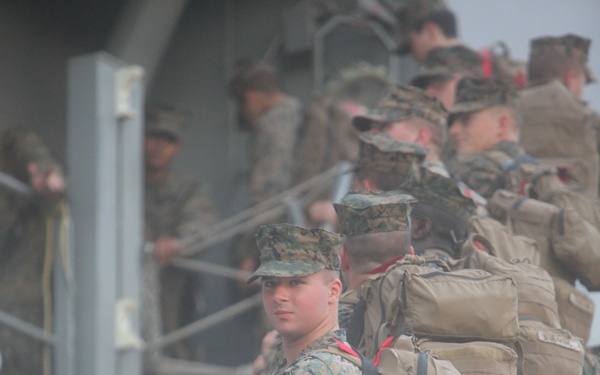 Koa Moana 15-3 Marines embark on USNS Lewis and Clark