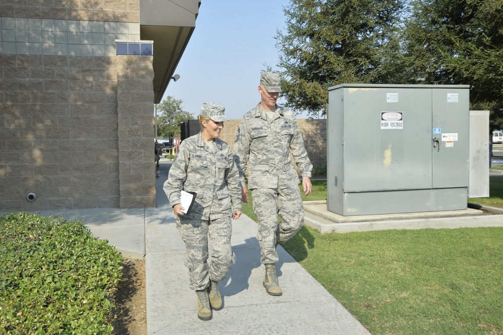 Command chief master sergeant, 1st Air Force visits 144th FW