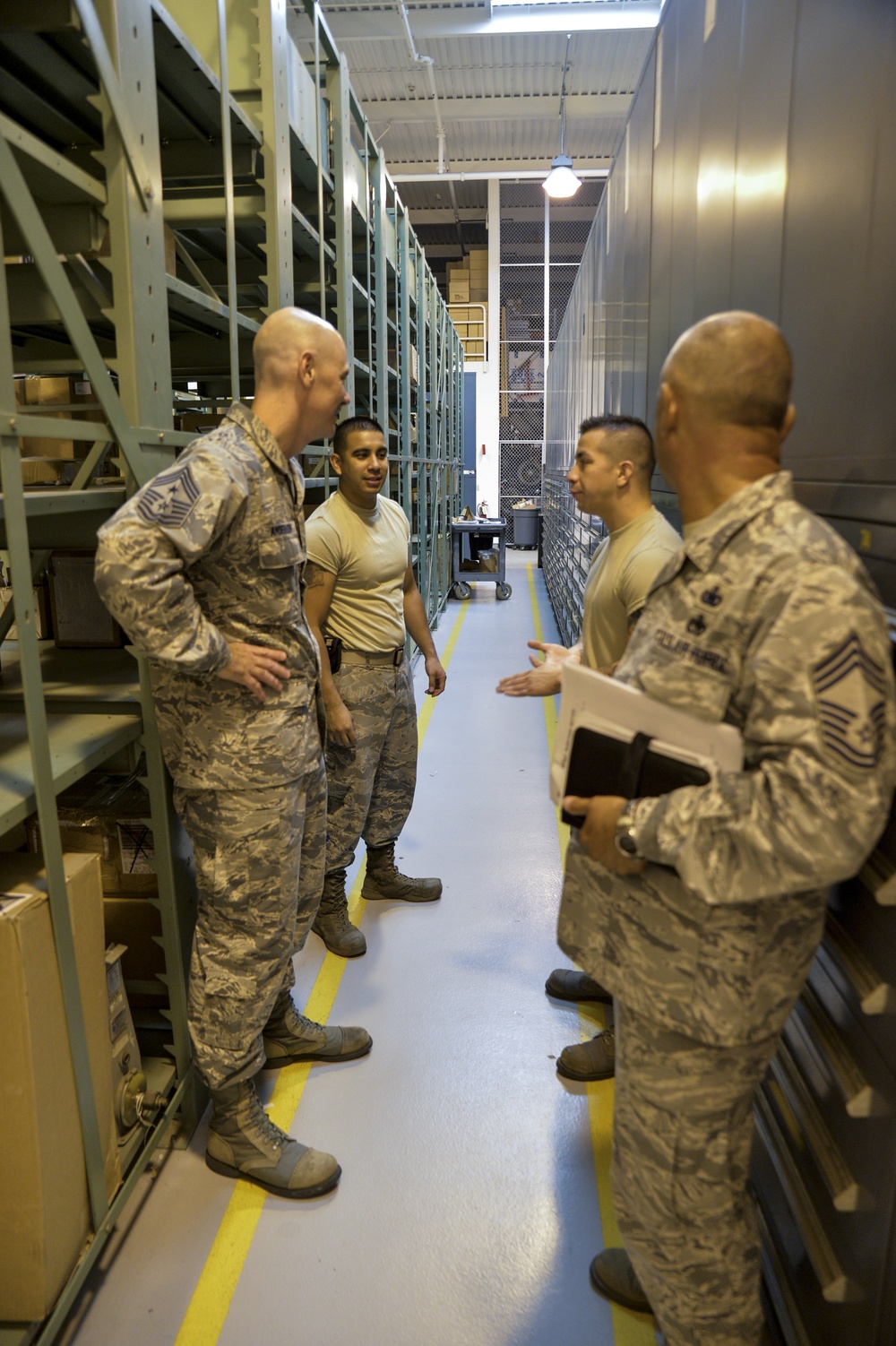 Command chief master sergeant, 1st Air Force visits 144th FW