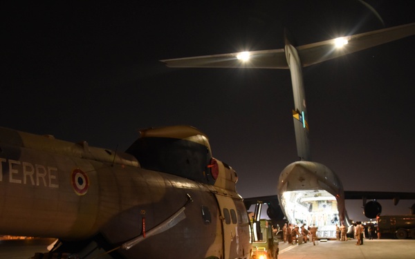 First time French Puma transport on US C-17