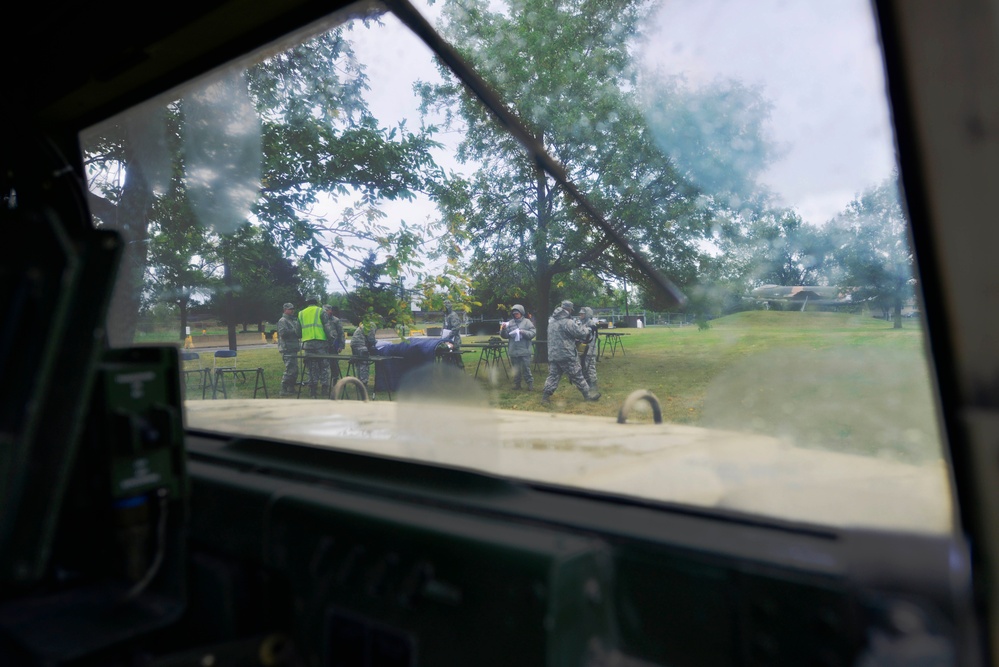 914th Aeromedical Staging Squadron personnel participate in mass casualty exercise