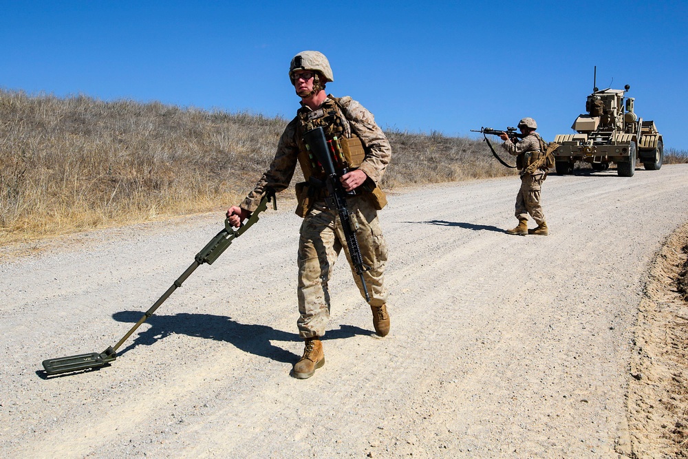 Combat engineers clear the trails of Camp Roberts