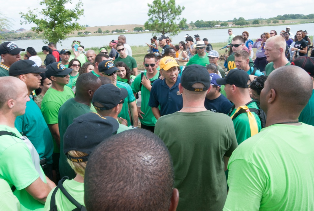USS Abraham Lincoln Sailors participate in the Out of the Darkness Community Walk