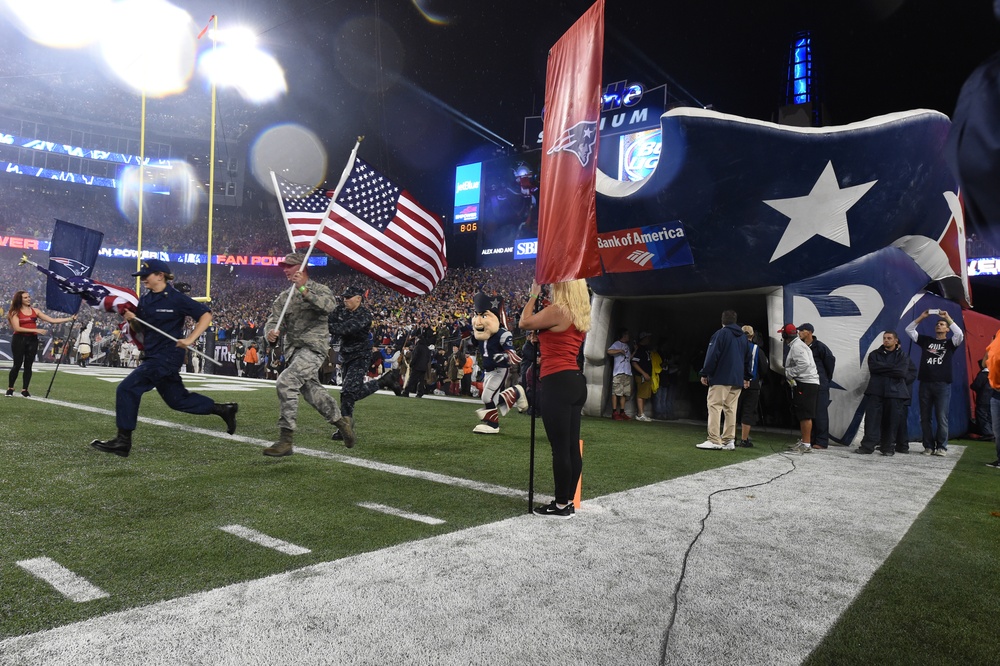 New England Patriots pre-game flag ceremony
