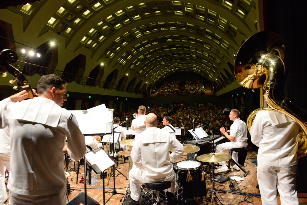 Naval Forces Europe Band play in Salerno