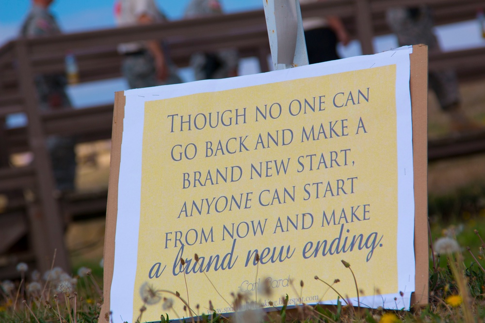 Camp Bondsteel community walks for suicide awareness