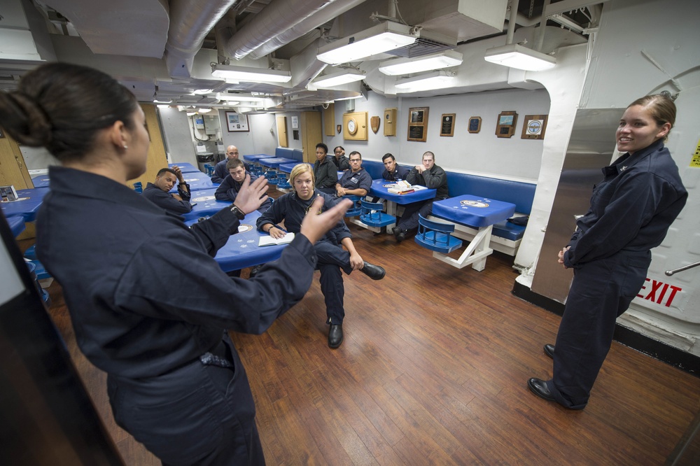 Cultural relations and language training aboard USS Carney