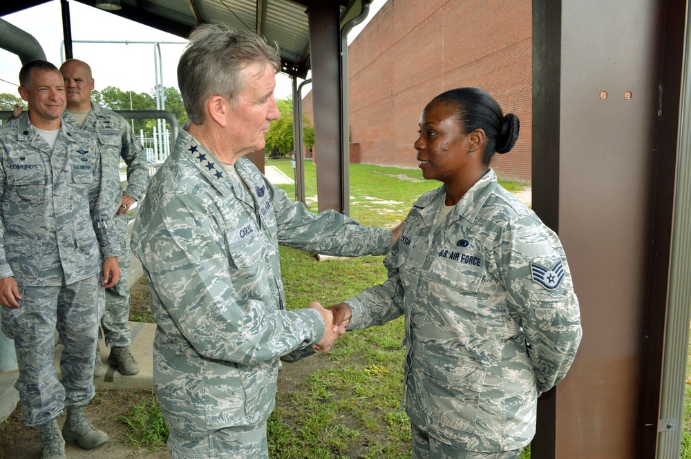 COMACC visits battlefield Airmen at Pope AAF