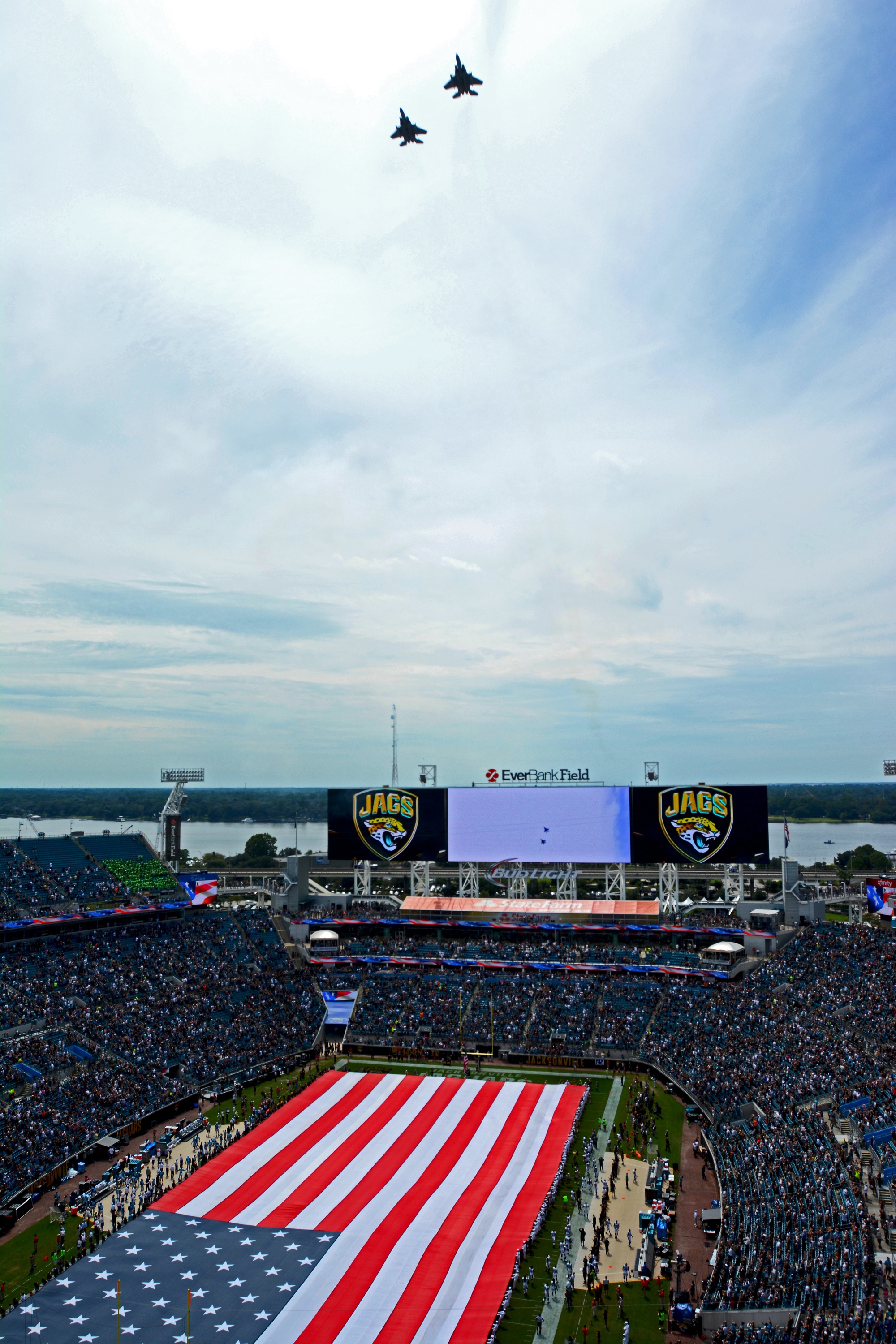 DVIDS - Images - 125th FW performs flyover at Jags game [Image 3 of 3]