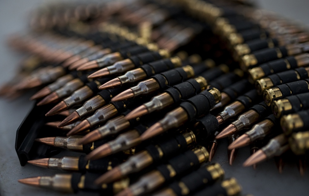 Lighting up the night with gunfire