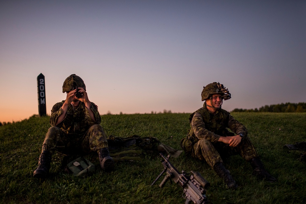 Lighting up the night with gunfire