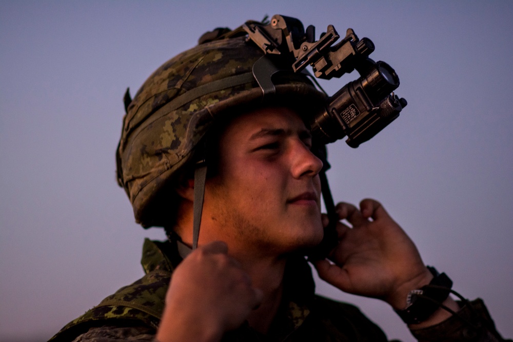 Lighting up the night with gunfire