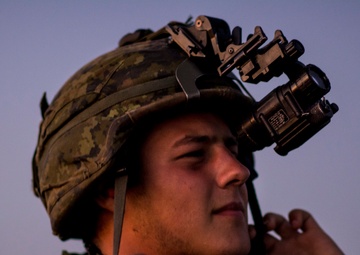 Lighting up the night with gunfire