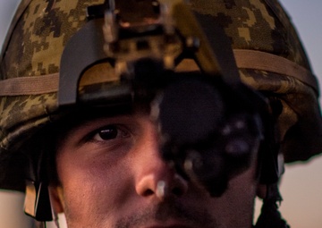 Lighting up the night with gunfire