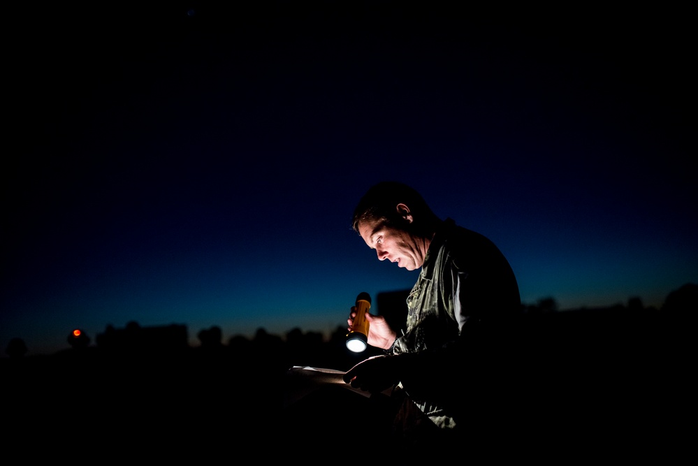 Lighting up the night with gunfire