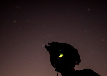 Lighting up the night with gunfire