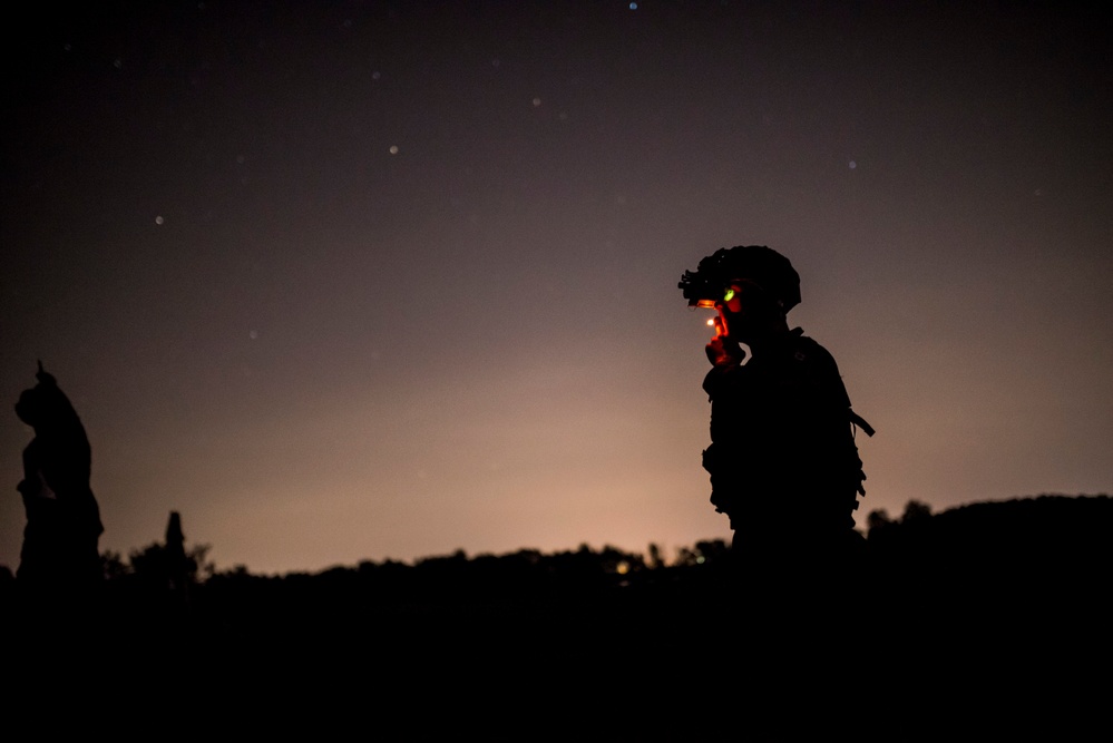 Lighting up the night with gunfire