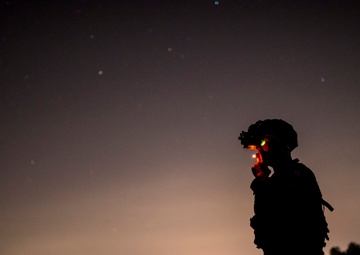 Lighting up the night with gunfire