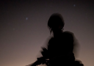 Lighting up the night with gunfire